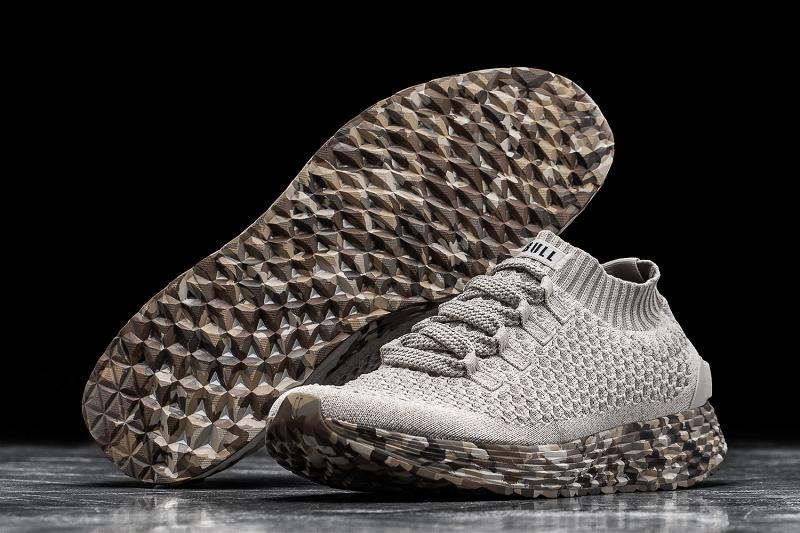 Nobull Wild Sand Knit Runner Men's Running Shoes Brown | USA Q1115M